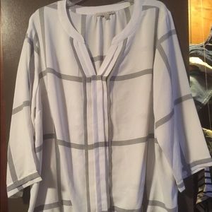 Black and white blouse